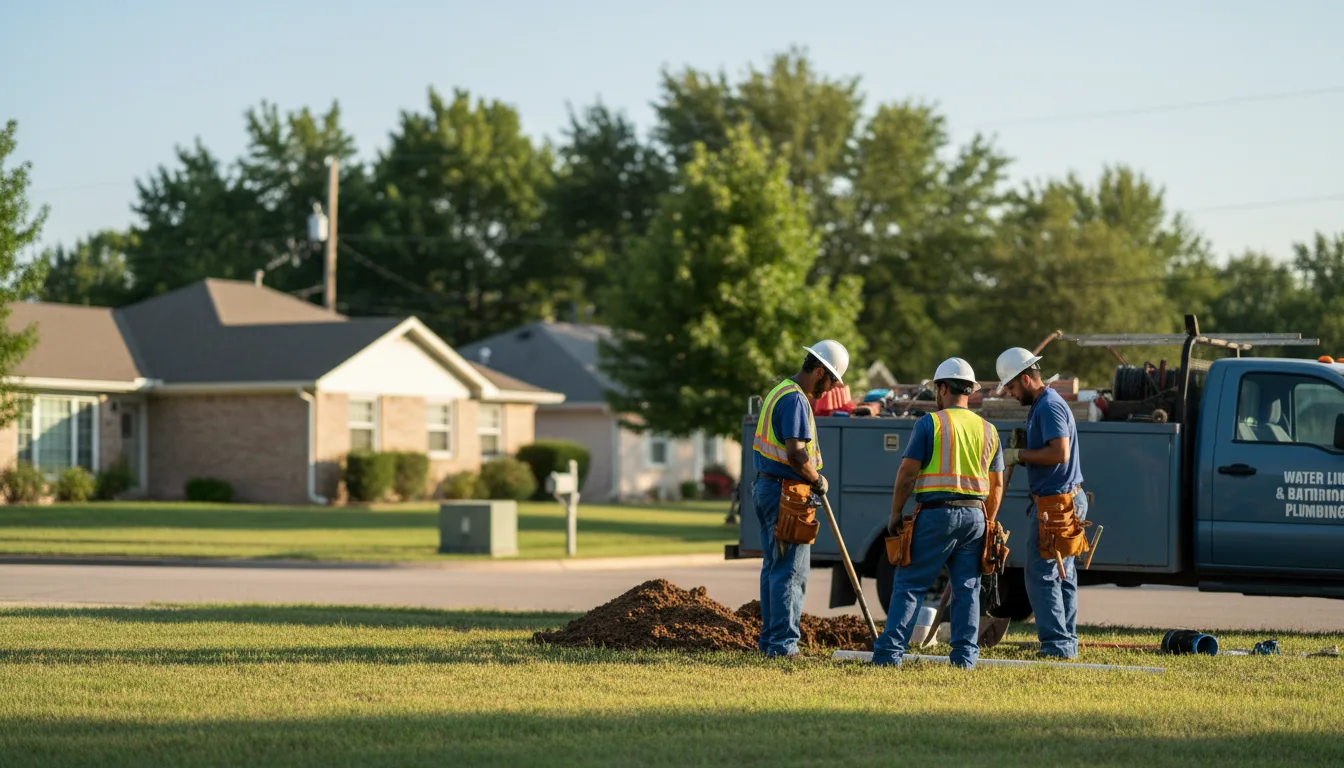 Residential water line and bathroom plumbing service in Greenup, IL